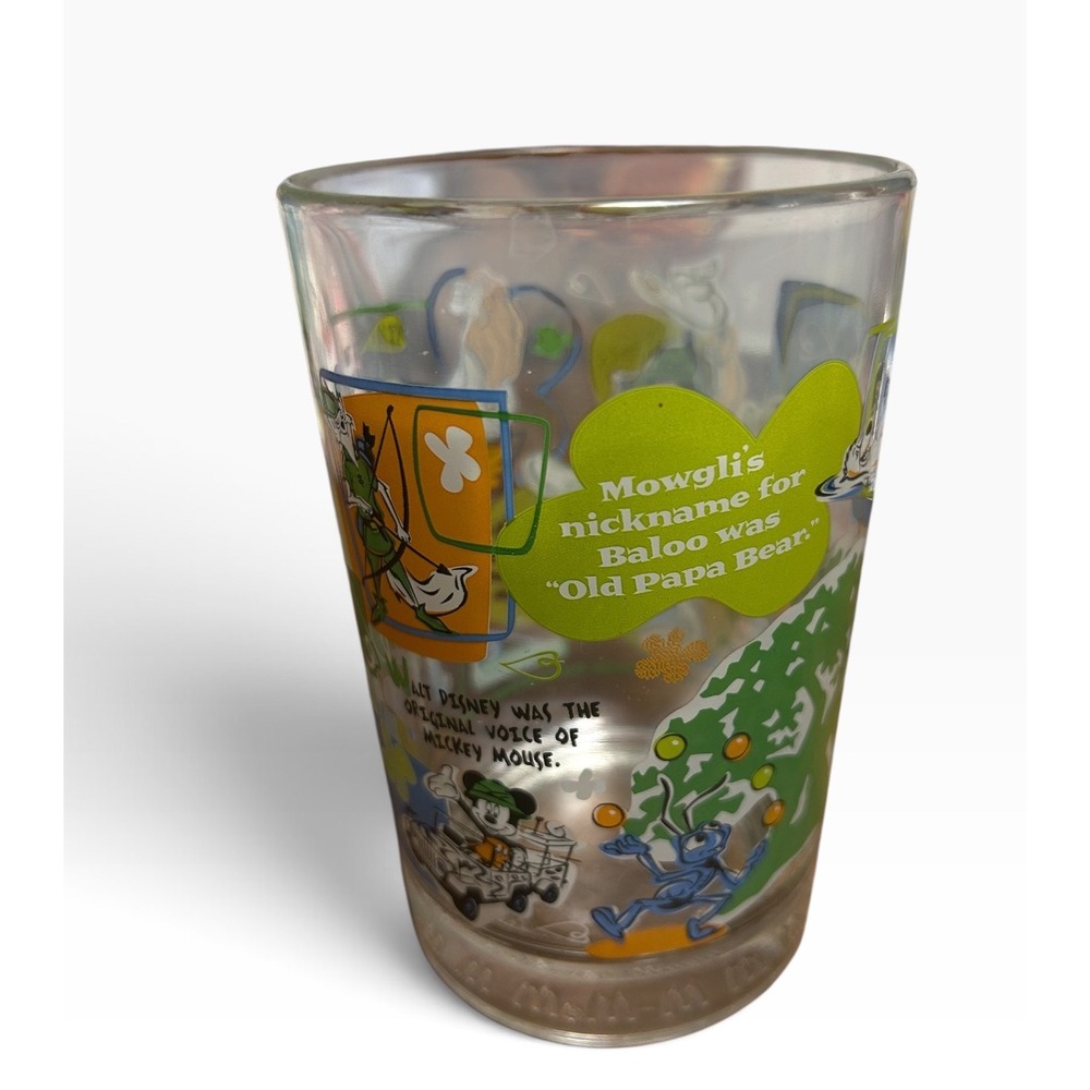 A vintage 2002 McDonald's collector's glass celebrating Walt Disney World